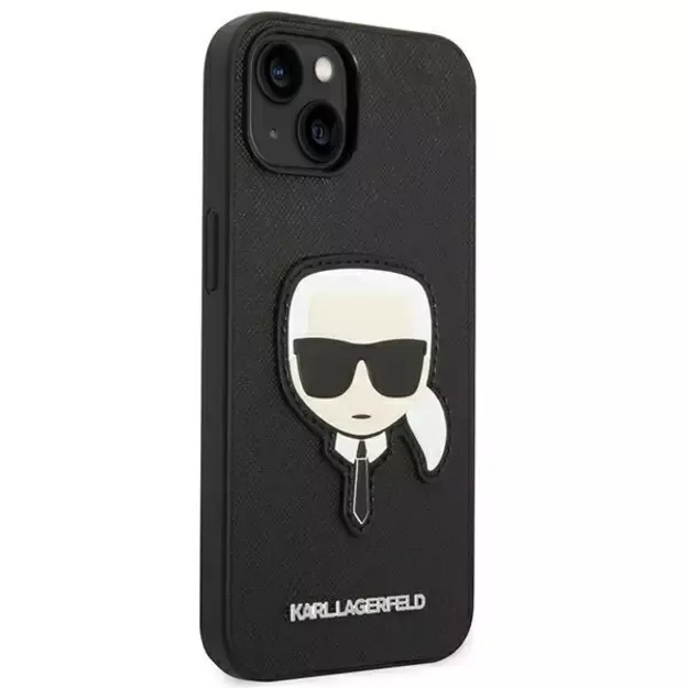 Karl Lagerfeld KLHCP14MSAPKHK iPhone 14 Plus 6,7  czarny/black hardcase Saffiano Karl`s Head Patch 10