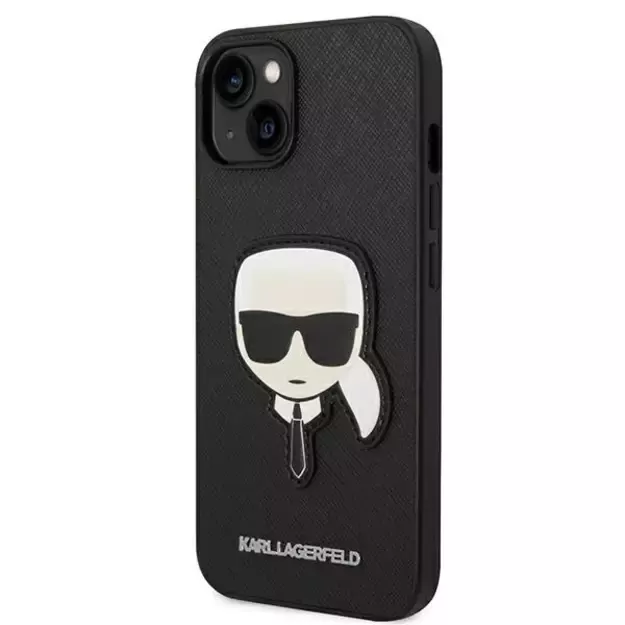 Karl Lagerfeld KLHCP14MSAPKHK iPhone 14 Plus 6,7  czarny/black hardcase Saffiano Karl`s Head Patch 8