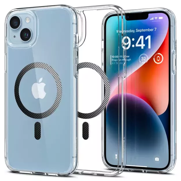 Spigen Ultra Hybrid Mag Case with MagSafe for iPhone 14 Plus - Clear Gray