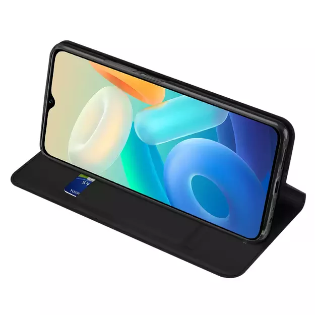 Dux Ducis Skin Pro case Vivo Y16 / Y02s wallet holster cover with flap black 5