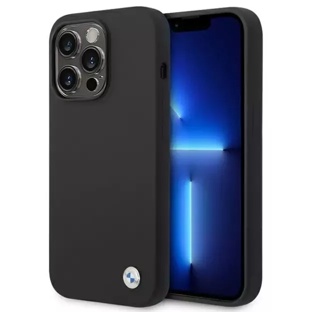 Etui BMW BMHCP14LSILBK iPhone 14 Pro 6,1  czarny/black Silicone Metal Logo
