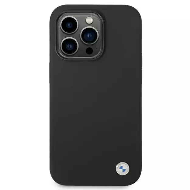 Etui BMW BMHCP14LSILBK iPhone 14 Pro 6,1  czarny/black Silicone Metal Logo 2