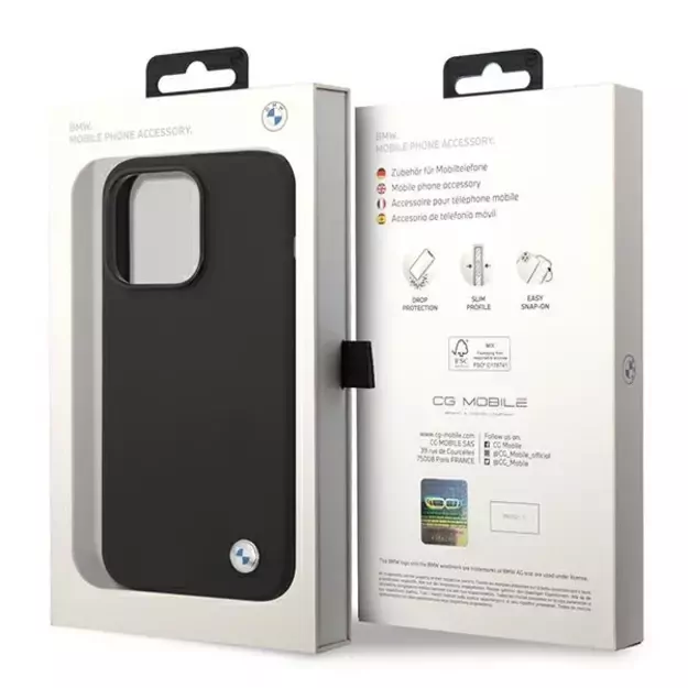 Etui BMW BMHCP14LSILBK iPhone 14 Pro 6,1  czarny/black Silicone Metal Logo 7