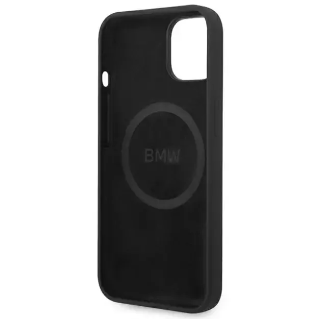 Case BMW BMHMP14MSLBLBK iPhone 14 Plus 6.7 &quot black / black hardcase Silicone Signature Logo Magsafe 15