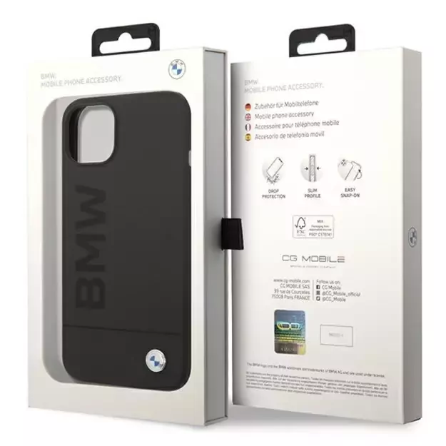 Case BMW BMHMP14MSLBLBK iPhone 14 Plus 6.7 &quot black / black hardcase Silicone Signature Logo Magsafe 16