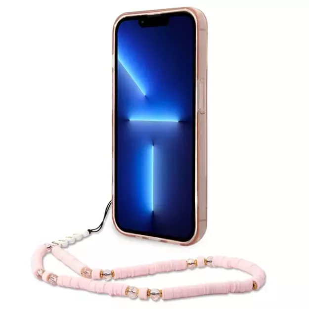 Guess GUHCP14LHGCOHP iPhone 14 Pro 6.1&quot  pink/pink hardcase Translucent Pearl Strap 9
