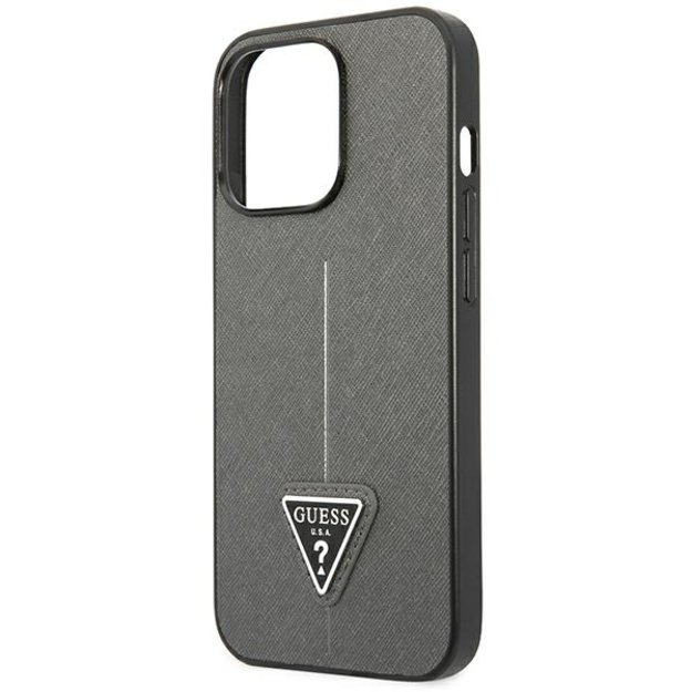 Guess GUHCP14LPSATLG iPhone 14 Pro 6.1 &quot silver / silver hardcase SaffianoTriangle Logo 14