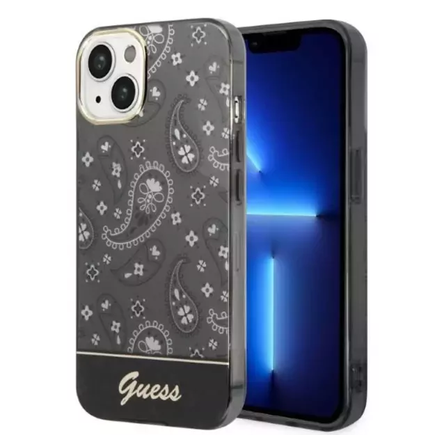 Guess GUHCP14MHGBNHK iPhone 14 Plus 6.7&quot  black/black hardcase Bandana Paisley