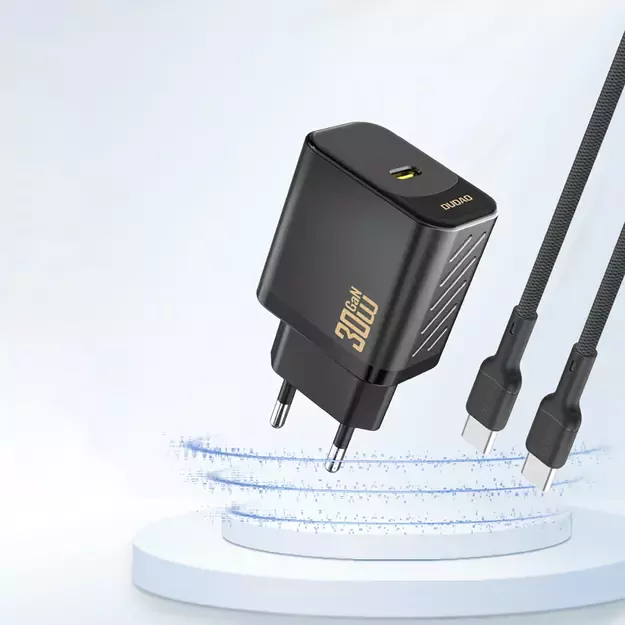 Dudao A27P 30W PD GaN USB-C Wall Charger - Black 1