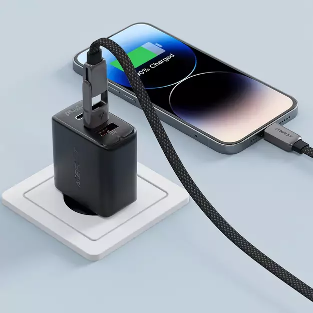 Acefast C13-04 USB-C - USB-A / USB-C Cable 480Mb/s 3A 1.2m - Black 11