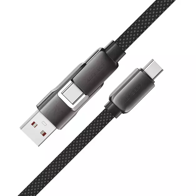 Acefast C13-04 USB-C - USB-A / USB-C Cable 480Mb/s 3A 1.2m - Black 8