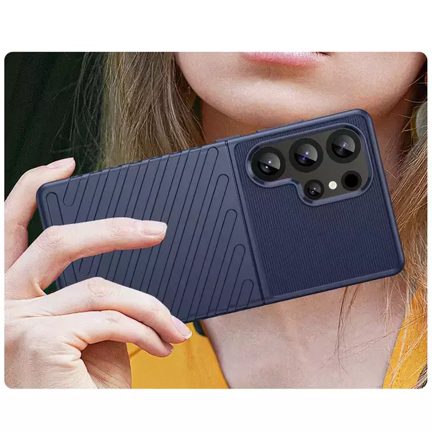 Thunder Case Samsung Galaxy S25 Ultra Silicone Armored Case - Blue 2