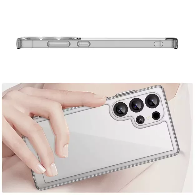 Outer Space Case Silicone Case with Gel Frame for Samsung Galaxy S25 Ultra - Transparent 3