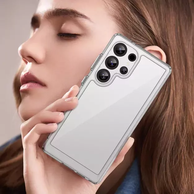 Outer Space Case Silicone Case with Gel Frame for Samsung Galaxy S25 Ultra - Transparent 5