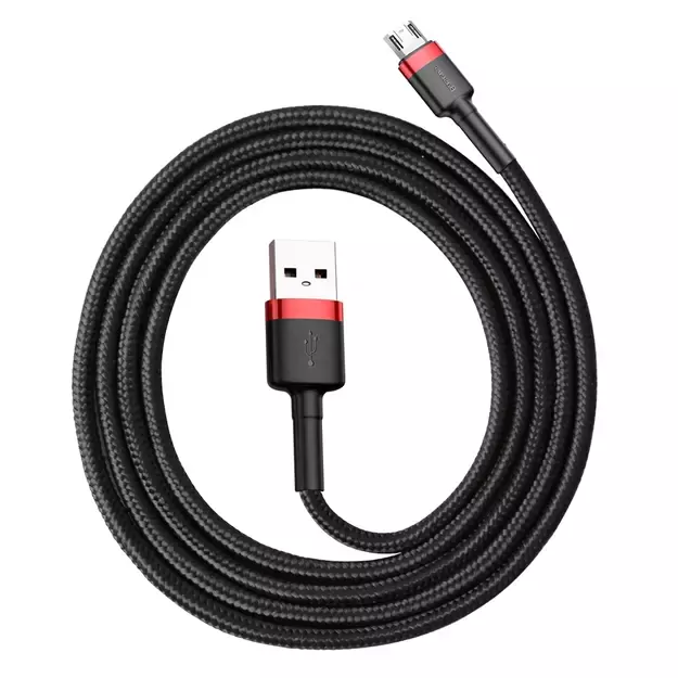 Baseus Cafule Cable CAMKLF-B91 USB-A / micro USB 2.4A 1 m - black and red 2