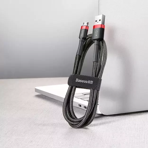 Baseus Cafule Cable CAMKLF-B91 USB-A / micro USB 2.4A 1 m - black and red 5