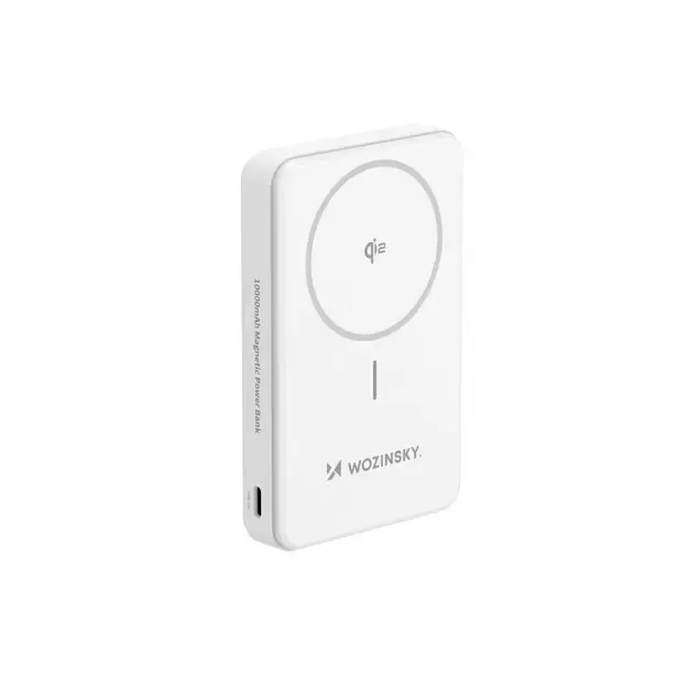 Powerbank Wozinsky WLWP-10KA0Y3WS 22.5W PD Qi2 10000 mAh, with stand, 1x USB-A, 1x USB-C - white 2
