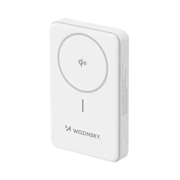 Powerbank Wozinsky WLWP-10KA0Y3WS 22.5W PD Qi2 10000 mAh, with stand, 1x USB-A, 1x USB-C - white 32