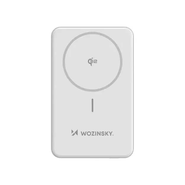 Powerbank Wozinsky WLWP-10KA0Y3WS 22.5W PD Qi2 10000 mAh, with stand, 1x USB-A, 1x USB-C - white 20