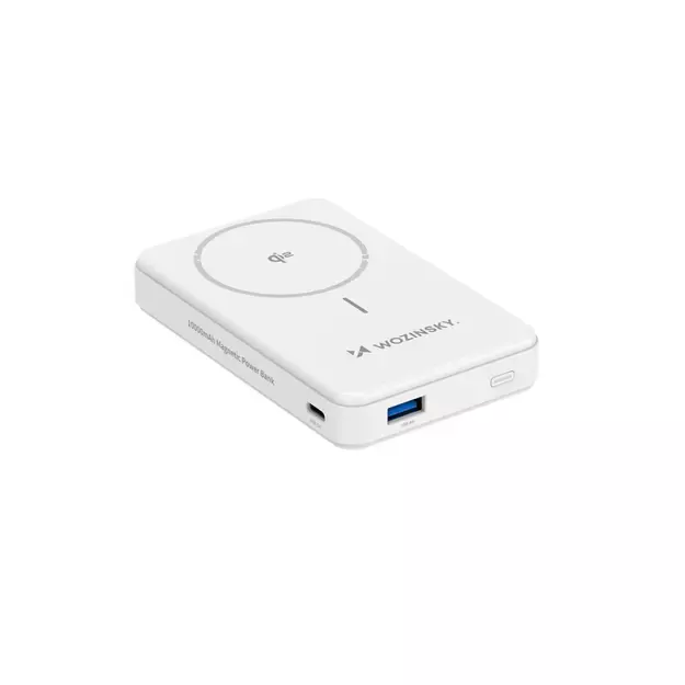 Powerbank Wozinsky WLWP-10KA0Y3WS 22.5W PD Qi2 10000 mAh, with stand, 1x USB-A, 1x USB-C - white 3
