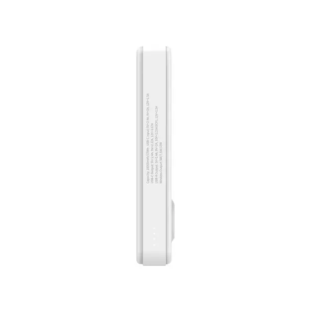 Powerbank Wozinsky WLWP-10KA0Y3WS 22.5W PD Qi2 10000 mAh, with stand, 1x USB-A, 1x USB-C - white 18
