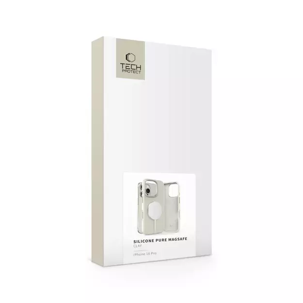 Tech-Protect Silicone PU MagSafe iPhone 16 Pro Case - Beige 3