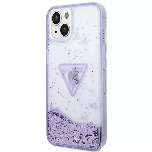 Guess Liquid Glitter Palm Collection case for iPhone 14 Plus 6.7&quot  - purple 8