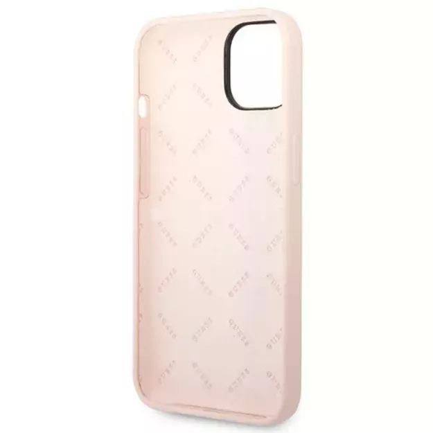 Guess GUHCP14MSLTGP iPhone 14 Plus 6.7&quot  pink/pink hardcase Silicone Triangle 6