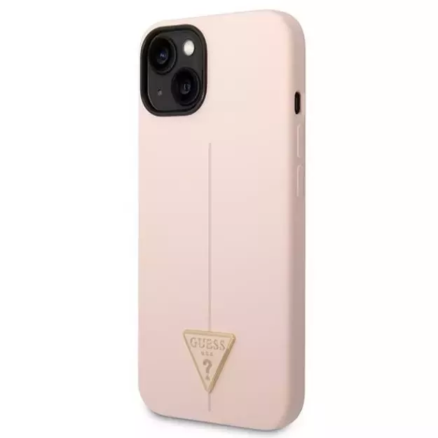 Guess GUHCP14MSLTGP iPhone 14 Plus 6.7&quot  pink/pink hardcase Silicone Triangle 1