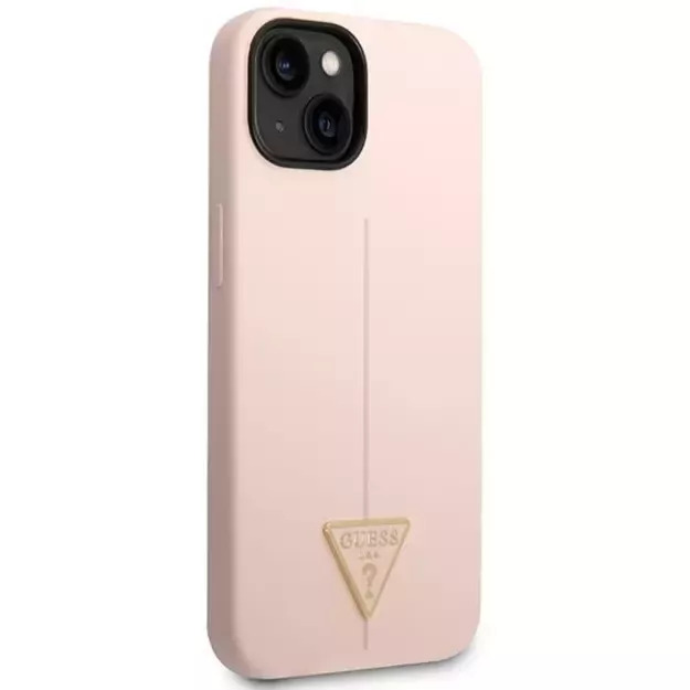 Guess GUHCP14MSLTGP iPhone 14 Plus 6.7&quot  pink/pink hardcase Silicone Triangle 3