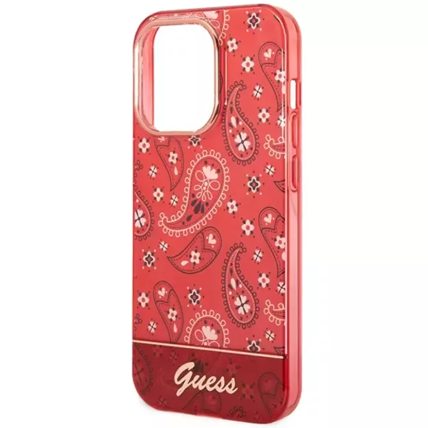 Guess GUHCP14XHGBNHR iPhone 14 Pro Max 6.7&quot  red/red hardcase Bandana Paisley 5