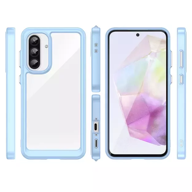 Outer Space Case for Samsung Galaxy A56 Cover with Flexible Frame - Blue 1