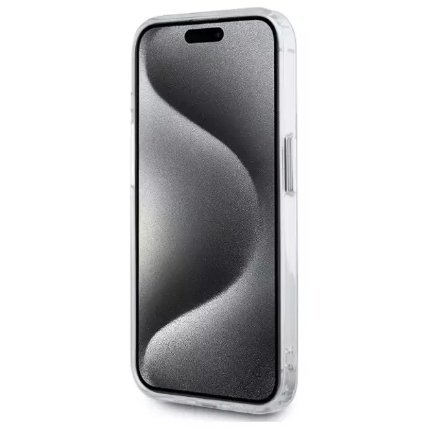 Karl Lagerfeld IML Metal Choupette Head MagSafe Case for iPhone 15 Pro Max - White 4