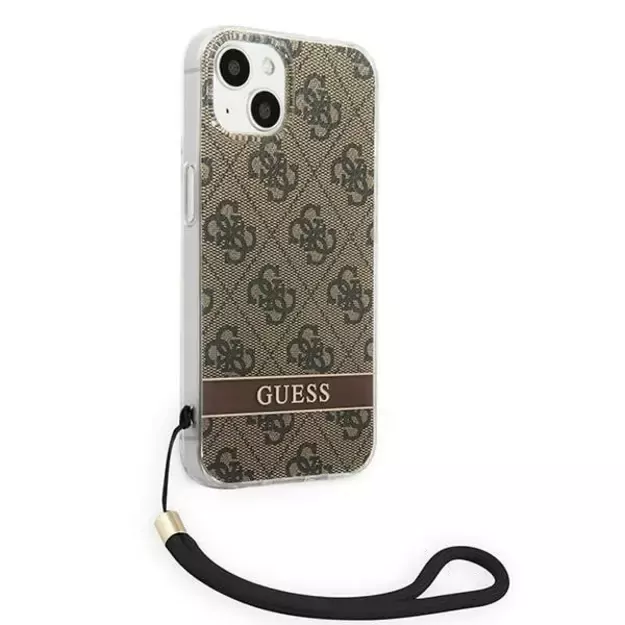 Guess GUOHCP14MH4STW iPhone 14 Plus 6.7 &quot brown / brown hardcase 4G Print Strap 6