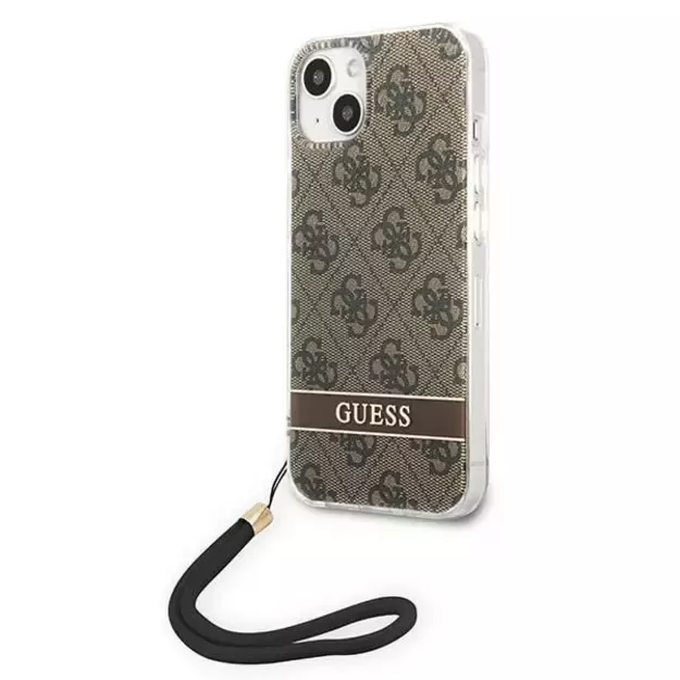 Guess GUOHCP14MH4STW iPhone 14 Plus 6.7 &quot brown / brown hardcase 4G Print Strap 4