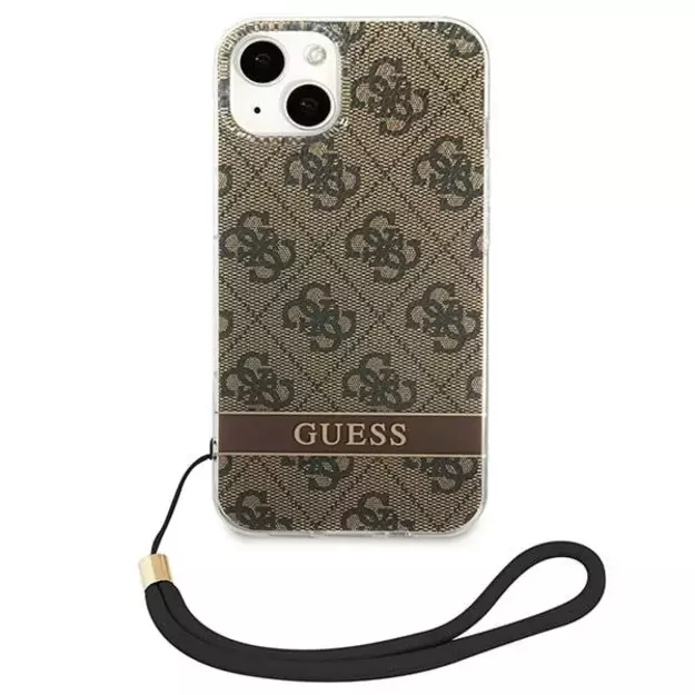 Guess GUOHCP14MH4STW iPhone 14 Plus 6.7 &quot brown / brown hardcase 4G Print Strap 5