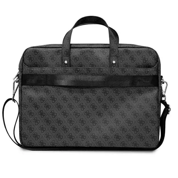 Guess Saffiano 4G Triangle Logo bag for a 16&#39 &#39  laptop - black 2