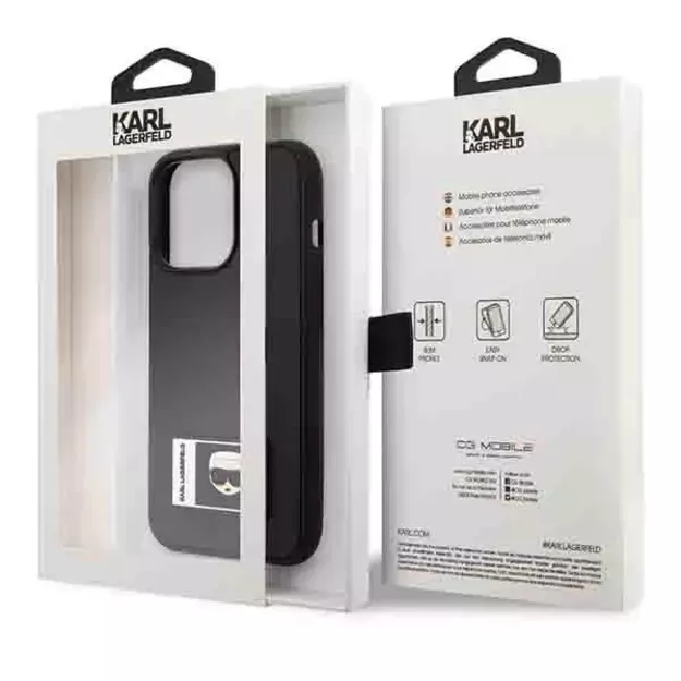 Karl Lagerfeld KLHCP13L3DKPK iPhone 13 Pro / 13 6,1  czarny/black hardcase Ikonik Patch 14
