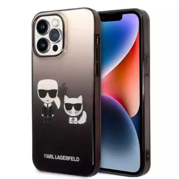 Karl Lagerfeld KLHCP14LTGKCK iPhone 14 Pro 6.1 &quot hardcase black / black Gradient Ikonik Karl &amp  Choupette