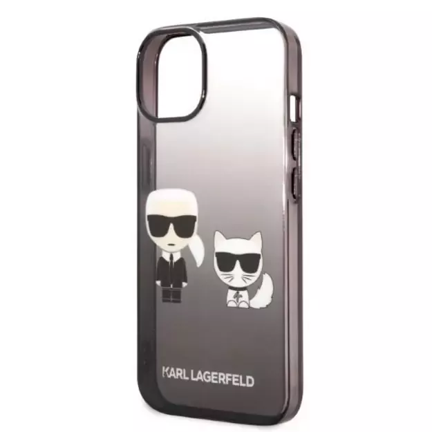 Karl Lagerfeld KLHCP14LTGKCK iPhone 14 Pro 6.1 &quot hardcase black / black Gradient Ikonik Karl &amp  Choupette 13