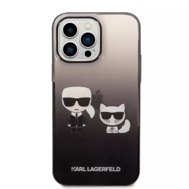 Karl Lagerfeld KLHCP14LTGKCK iPhone 14 Pro 6.1 &quot hardcase black / black Gradient Ikonik Karl &amp  Choupette 10