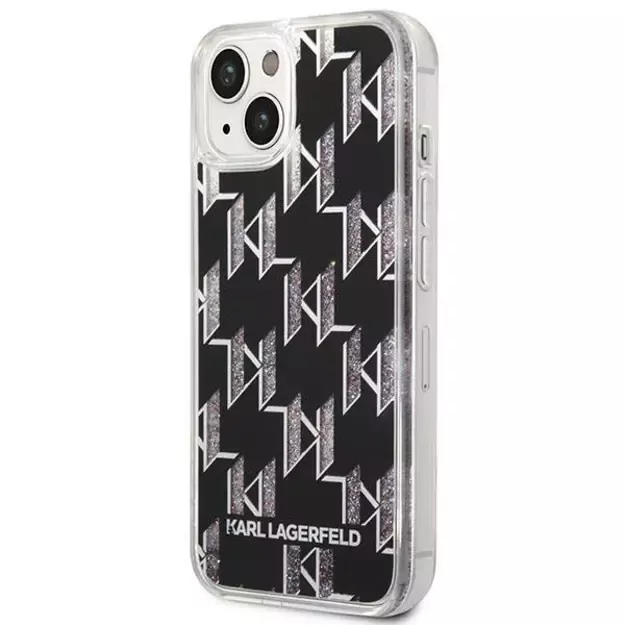 Karl Lagerfeld KLHCP14MLMNMK iPhone 14 Plus 6.7 &quot hardcase black / black Liquid Glitter Monogram 8