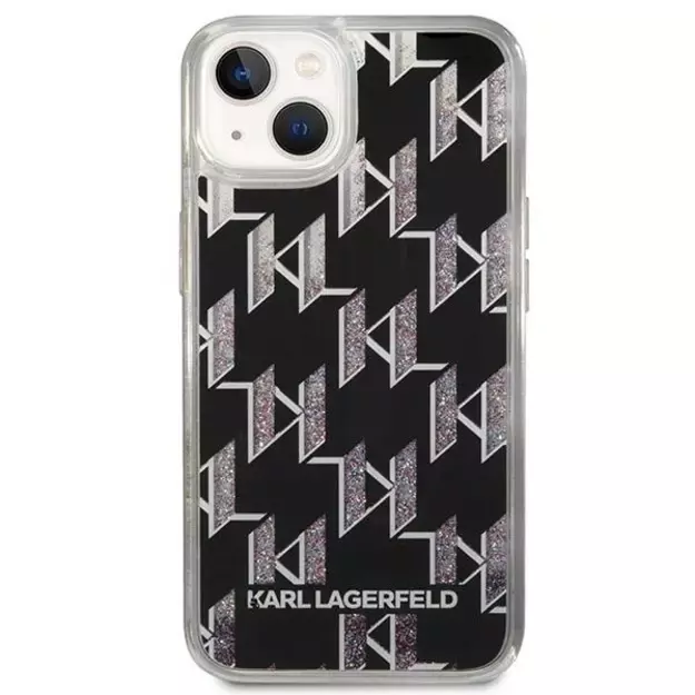 Karl Lagerfeld KLHCP14MLMNMK iPhone 14 Plus 6.7 &quot hardcase black / black Liquid Glitter Monogram 9