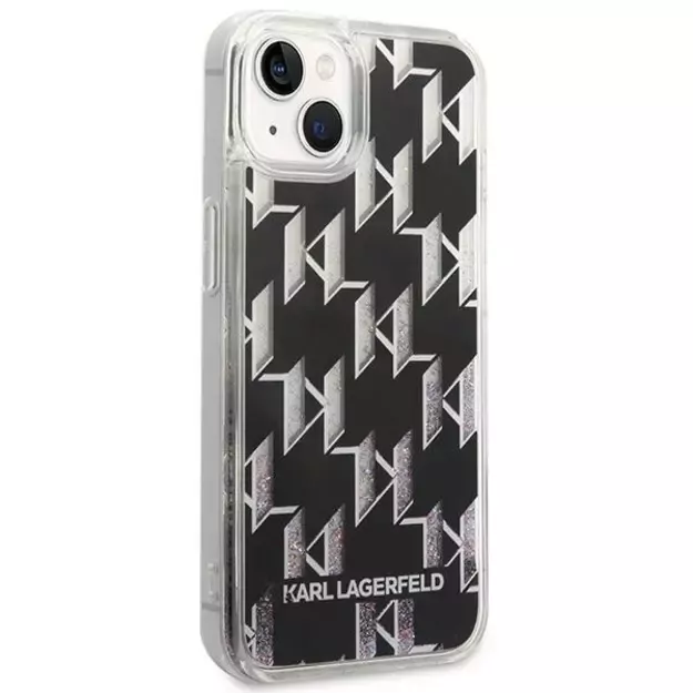 Karl Lagerfeld KLHCP14MLMNMK iPhone 14 Plus 6.7 &quot hardcase black / black Liquid Glitter Monogram 10
