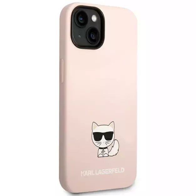 Karl Lagerfeld KLHCP14MSLCTPI iPhone 14 Plus 6.7 &quot hardcase light pink / light pink Silicone Choupette Body 3