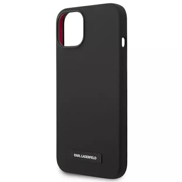 Karl Lagerfeld KLHMP14MSLMP1K iPhone 14 Plus 6.7 &quot hardcase black / black Silicone Plaque Magsafe 5