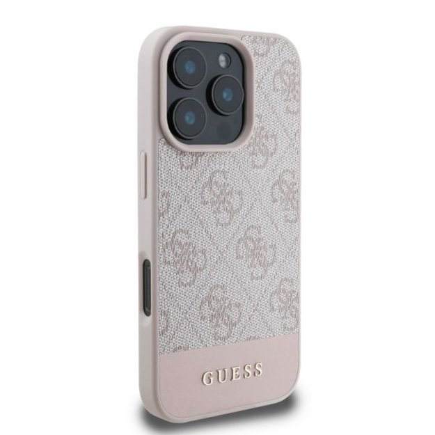Guess 4G Bottom Stripe iPhone 16 Pro Case - Pink 1
