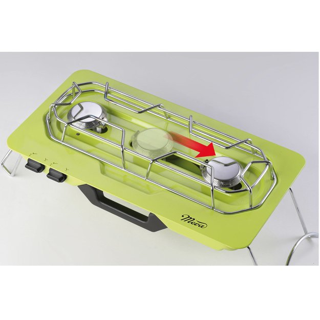 MOVE camping stove 2 burners for gas cartridges + adjustable burner 4.6kW 3