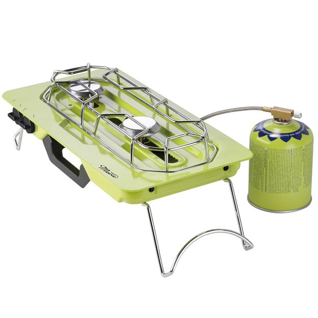 MOVE camping stove 2 burners for gas cartridges + adjustable burner 4.6kW 1