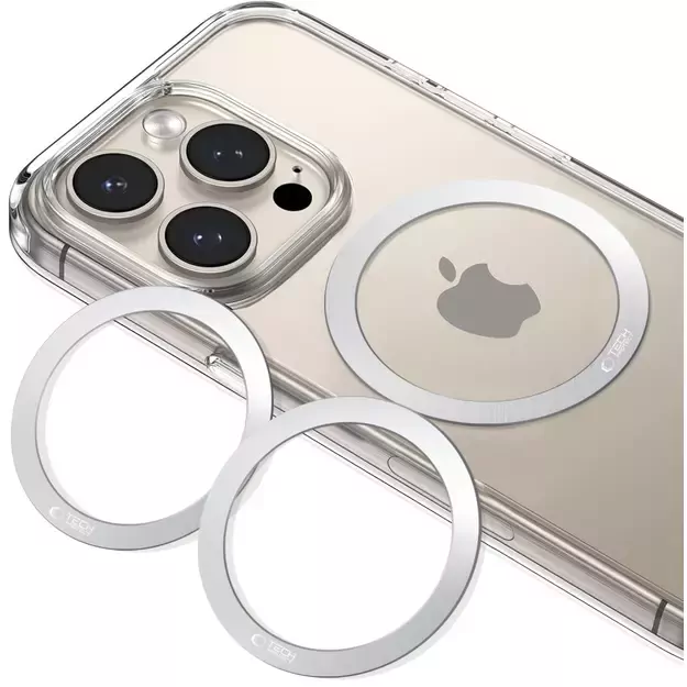 Tech-Protect MMP-110 2in1 MagSafe Ring - Silver / Silver 4